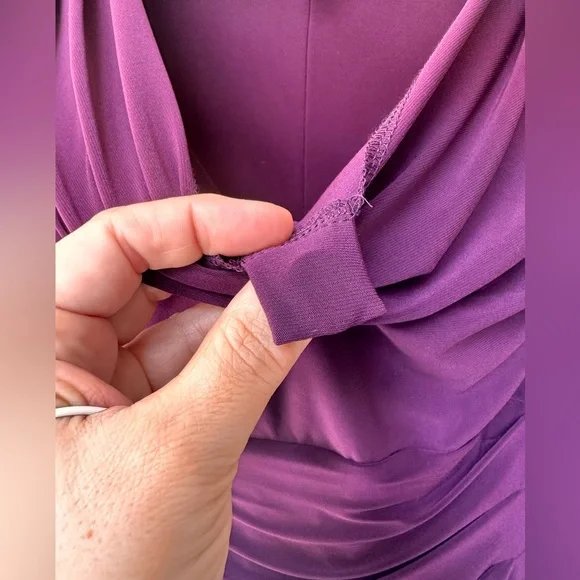 Lauren Ralph Lauren Elegant Purple Draped Dress - Picture 5 of 7